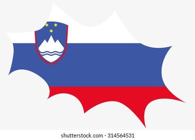 An Explosion wit the flag of Slovenia