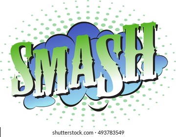 Explosions for comics. Smash. Sound effect. Eps10.