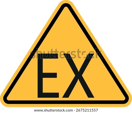 Explosive Atmosphere Hazard Warning Sign Safety Caution Icon in Yellow Triangle