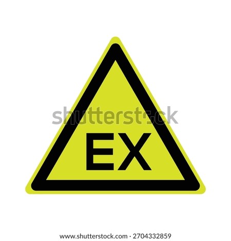 Explosive Atmosphere Warning Sign Industrial Safety Icon. Explosive Risk Area Sign ISO Compliant Symbol. Explosive Atmosphere Indicator.