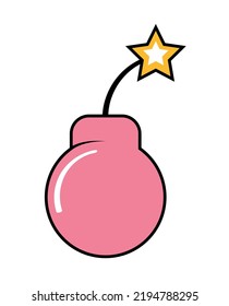 explosive bomb cartoon old school icon