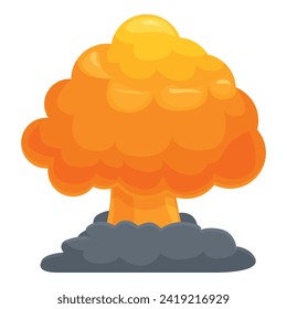 Explosive bomb icon cartoon vector. Device power. Missile bomb