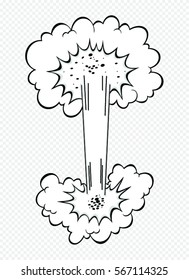 Explosive boom effect . Hand drawn of speech comic bubbles. Comic sound effect.Vector illustration.