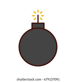 explosive boom isolated icon
