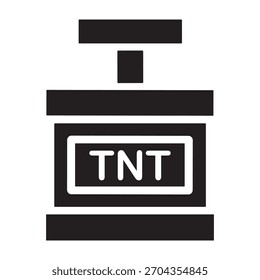 Icono explosivo del detonador o logotipo aislado símbolo de la Ilustración vectorial - iconos negros del vector del estilo de la alta calidad