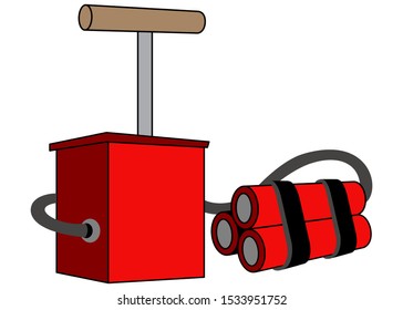 Explosive device for stone extraction.