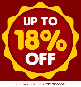 Explosive Discounts: Up to 18% off Vector Illustration