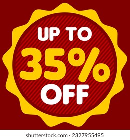 Explosive Discounts: Up to 35% off Vector Illustration