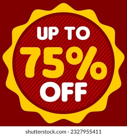 Explosive Discounts: Up to 75% off Vector Illustration