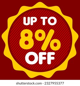 Explosive Discounts: Up to 8% off Vector Illustration
