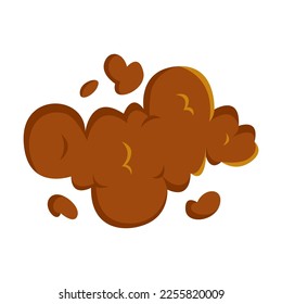 Explosiver Effekt, Rauch-Illustration. Schussanimation auf Weiß. Explosion, Waffen, Explosion, Burst-Konzept