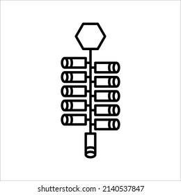 Explosive firecracker icon. Firecracker petard outline icon. Pyrotechnics symbol, vector illustration. Vector graphics