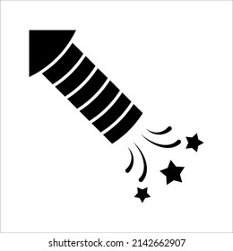 Explosive firecracker icon. Firecracker petard outline icon. Pyrotechnics symbol, vector illustration. Vector graphics