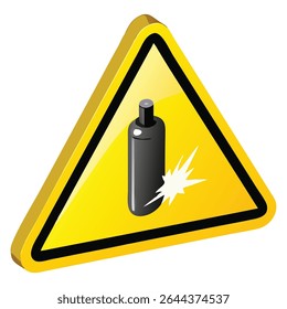 Explosive gas hazard warning sign flammable materials safety precaution caution explosive gas warning