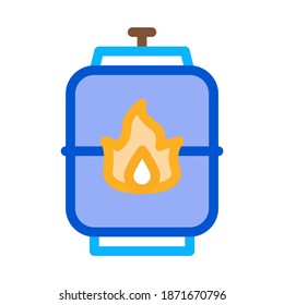 explosive gas tank icon vector. explosive gas tank sign. color symbol illustration
