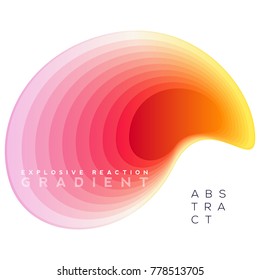 Explosive gradient banner composition, colorful topography blend shapes, Eps10 vector.