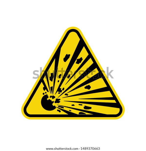 Explosive Hazard Sign Isolated On White\
Background. ISO Triangle Warning Symbol Simple, Flat Vector, Icon\
You Can Use Your Website Design, Mobile App Or Industrial Design.\
Vector Illustration