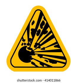 Explosive Hazard Sign.  Vector illustration.