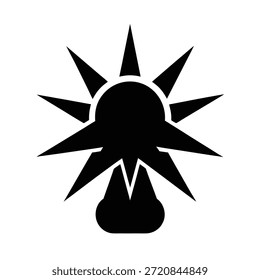 Ilustración de Arte vectorial de silueta de peligro explosivo