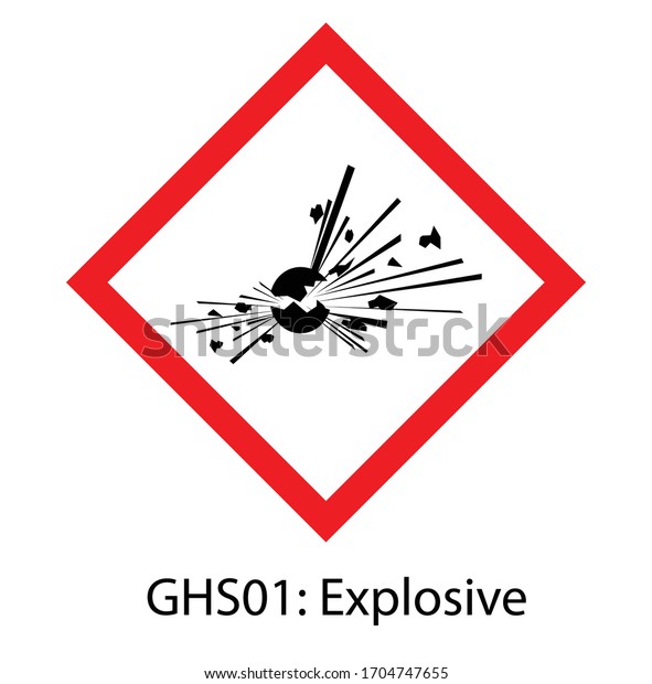 Pictogramme Sur Les Dangers Explosifs Panneau Image Vectorielle De