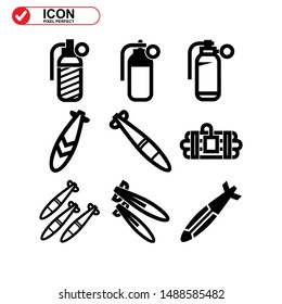 explosive icon isolated sign symbol vector illustration - Collection of high quality black style vector icons
