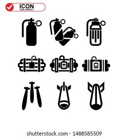 explosive icon isolated sign symbol vector illustration - Collection of high quality black style vector icons
