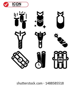 explosive icon isolated sign symbol vector illustration - Collection of high quality black style vector icons
