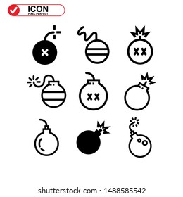 explosive icon isolated sign symbol vector illustration - Collection of high quality black style vector icons
