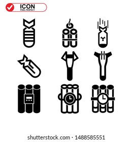explosive icon isolated sign symbol vector illustration - Collection of high quality black style vector icons
