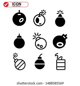 explosive icon isolated sign symbol vector illustration - Collection of high quality black style vector icons
