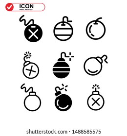 explosive icon isolated sign symbol vector illustration - Collection of high quality black style vector icons
