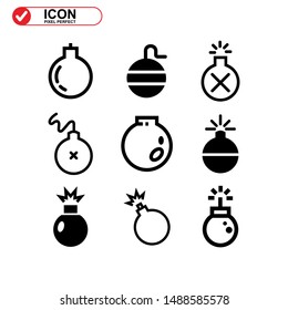 explosive icon isolated sign symbol vector illustration - Collection of high quality black style vector icons
