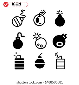 explosive icon isolated sign symbol vector illustration - Collection of high quality black style vector icons
