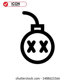 explosive icon isolated sign symbol vector illustration - high quality black style vector icons
