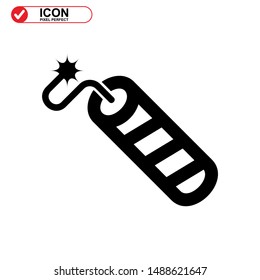 explosive icon isolated sign symbol vector illustration - high quality black style vector icons
