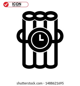 explosive icon isolated sign symbol vector illustration - high quality black style vector icons
