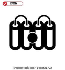 explosive icon isolated sign symbol vector illustration - high quality black style vector icons
