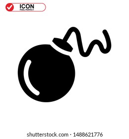 explosive icon isolated sign symbol vector illustration - high quality black style vector icons
