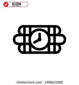 explosive icon isolated sign symbol vector illustration - high quality black style vector icons
