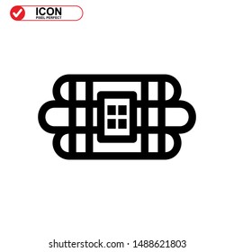 explosive icon isolated sign symbol vector illustration - high quality black style vector icons

