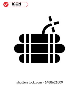 explosive icon isolated sign symbol vector illustration - high quality black style vector icons
