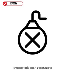 explosive icon isolated sign symbol vector illustration - high quality black style vector icons
