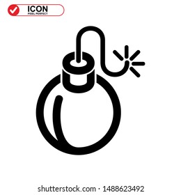 explosive icon isolated sign symbol vector illustration - high quality black style vector icons
