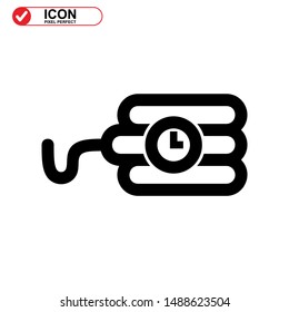 explosive icon isolated sign symbol vector illustration - high quality black style vector icons
