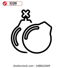 explosive icon isolated sign symbol vector illustration - high quality black style vector icons

