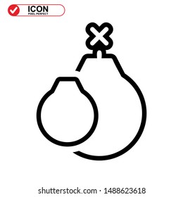 explosive icon isolated sign symbol vector illustration - high quality black style vector icons
