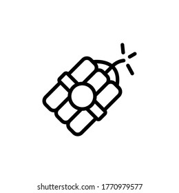 Explosive icon. Simple line, outline vector elements of video game icons for ui and ux, website or mobile application
