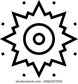 explosive icon. Thin linear style design isolated on white background