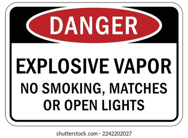 Explosive material and combustible dust hazard sign and labels