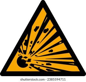Vector de ilustración de signos de materiales explosivos